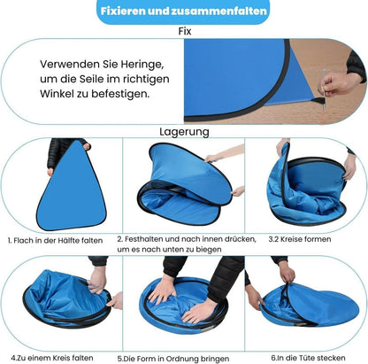 Strandmuschel Pop Up XXL UPF 50+ UV-Schutz 3-5 Personen 200x165x130cm