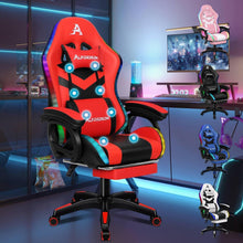 Gaming Stuhl mit Massagefunktion und LED Beleuchtung