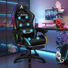 Gaming Stuhl mit Massagefunktion und RGB LED Beleuchtung