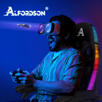 Gaming Stuhl mit Massagefunktion und RGB LED Beleuchtung