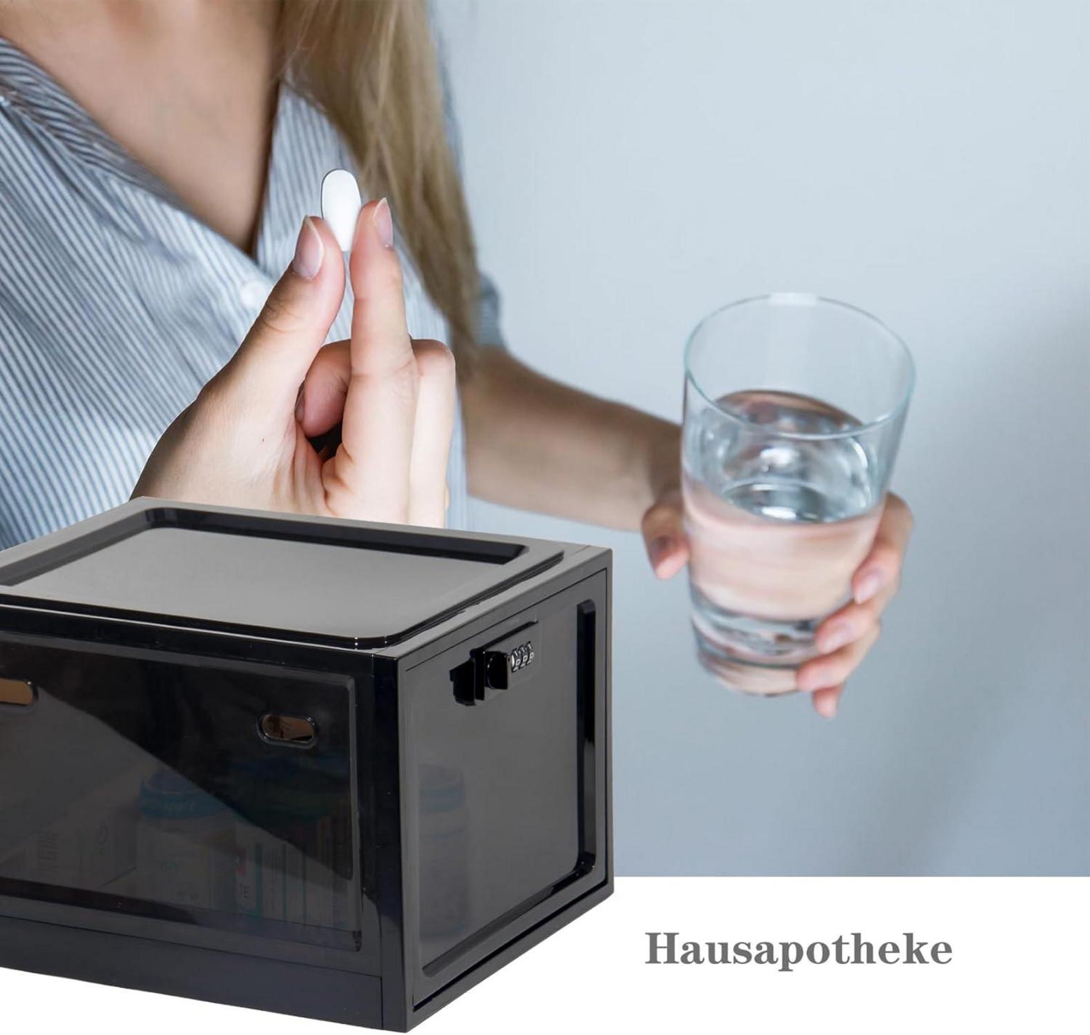Abschließbare Durchsichtige Aufbewahrungsbox für Medikamente und