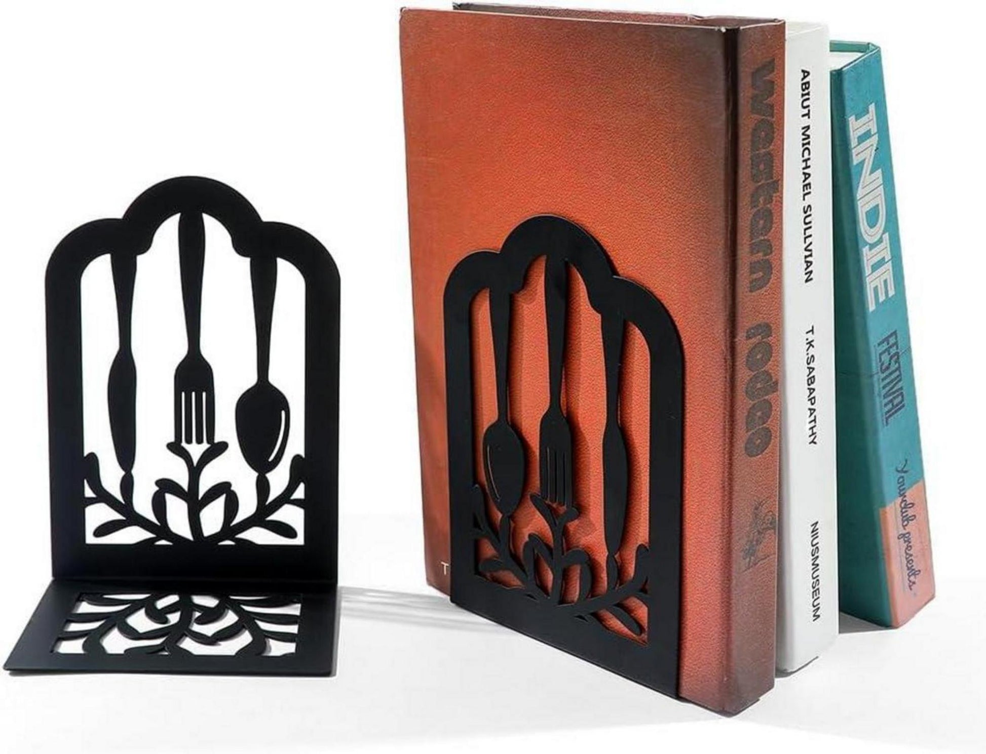 Kreative Metall Buchstützen 2er Set Besteck Stil, Kreative Deko