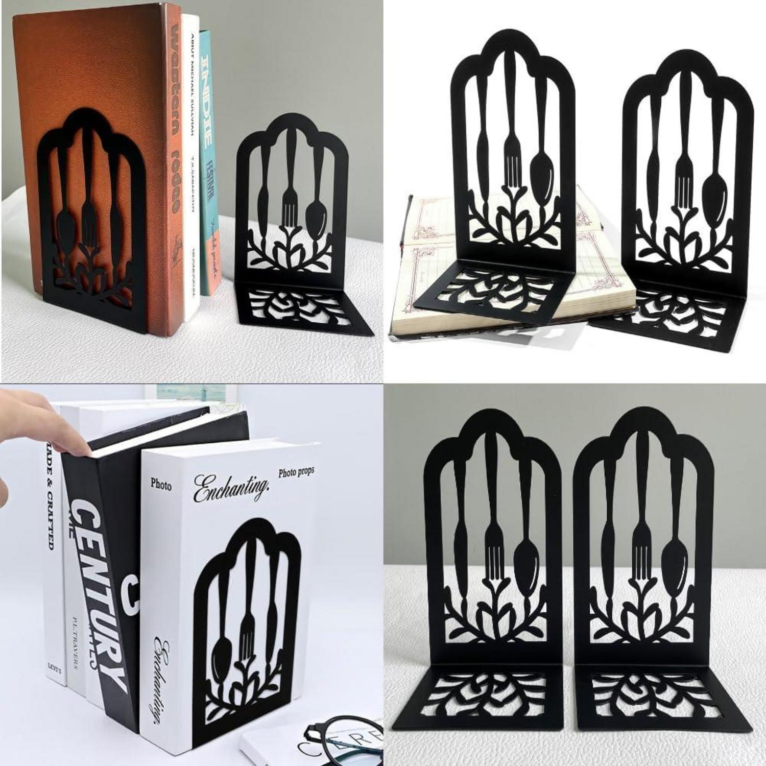 Kreative Metall Buchstützen 2er Set Besteck Stil, Kreative Deko