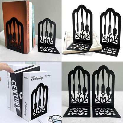Kreative Metall Buchstützen 2er Set Besteck Stil, Kreative Deko