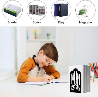 Buchstütze 2 Stück Metall Besteck Stil Kreative Bücherhalter
