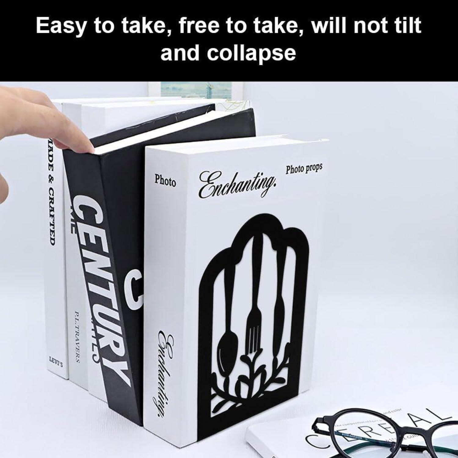 Metallische Buchstützen Besteck Design für Küche Schule Büro