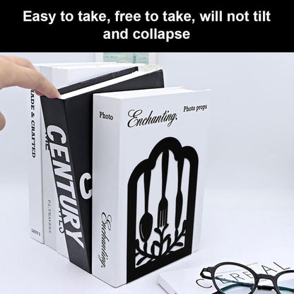Metallische Buchstützen Besteck Design für Küche Schule Büro