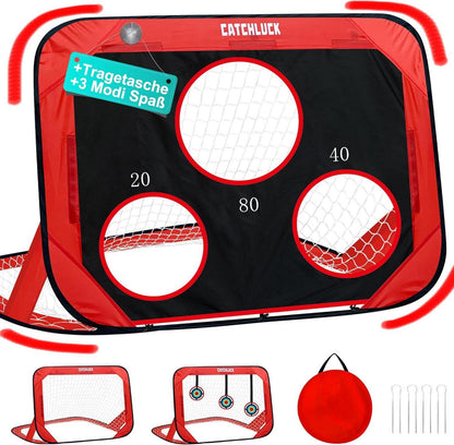 CATCHLUCK Multifunktionales Kinder Fußballtor für Garten mit