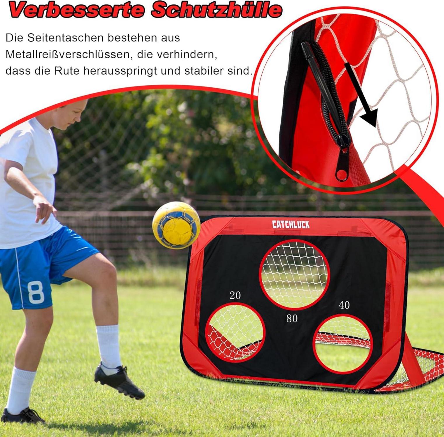 Fussballtor Kinder Pop Up 3 Modi Outdoor Fußballtraining Tragetasche