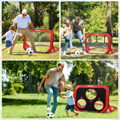 Kinder Fußballtor Pop Up 3 Modi Garten Outdoor Training Tragetasche