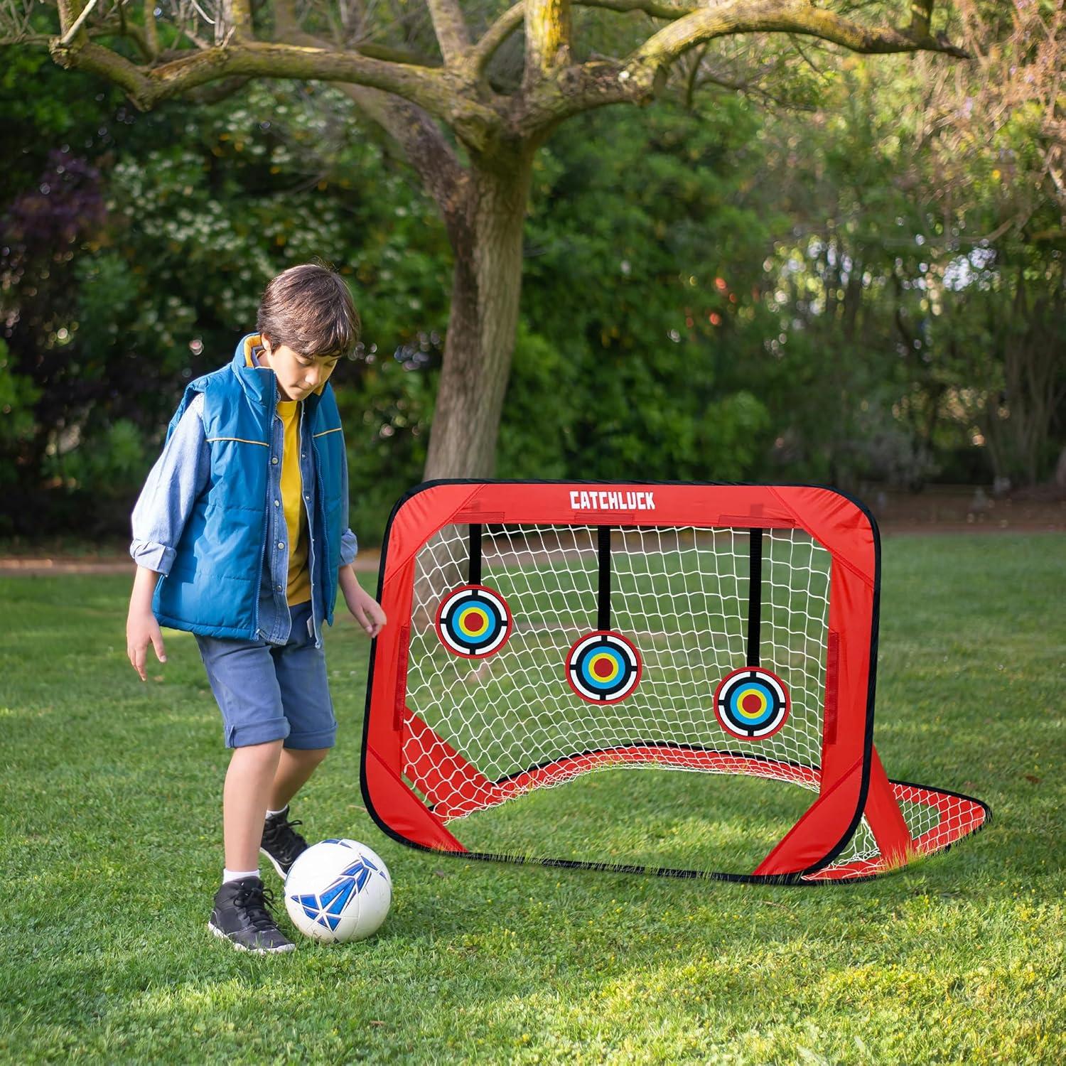 CATCHLUCK Kinder Fußballtore Pop Up Tor 3 Modi mit Tragetasche