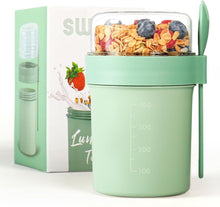 Müslibecher Joghurtbecher to Go 560ml+220ml Salbei-Grün