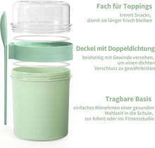 Swkien Müslibecher Joghurtbecher to Go 560ML+220ML