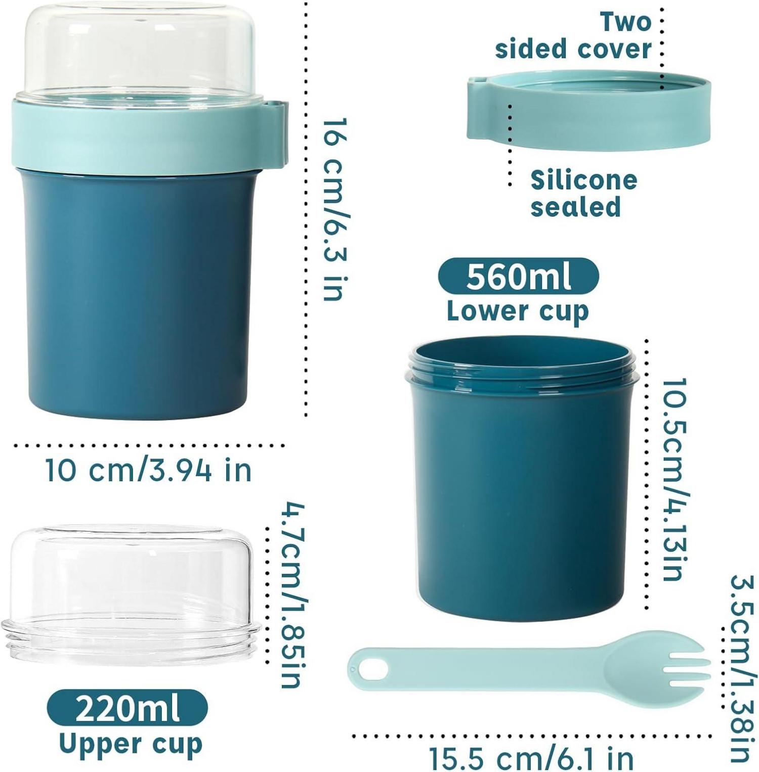Müslibecher Joghurtbecher Müsli Cup Lunchpot Marineblau