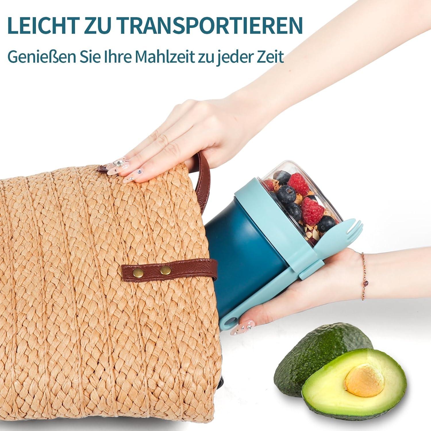 Müslibecher Joghurtbecher Müsli Cup To Go 780ML Marineblau