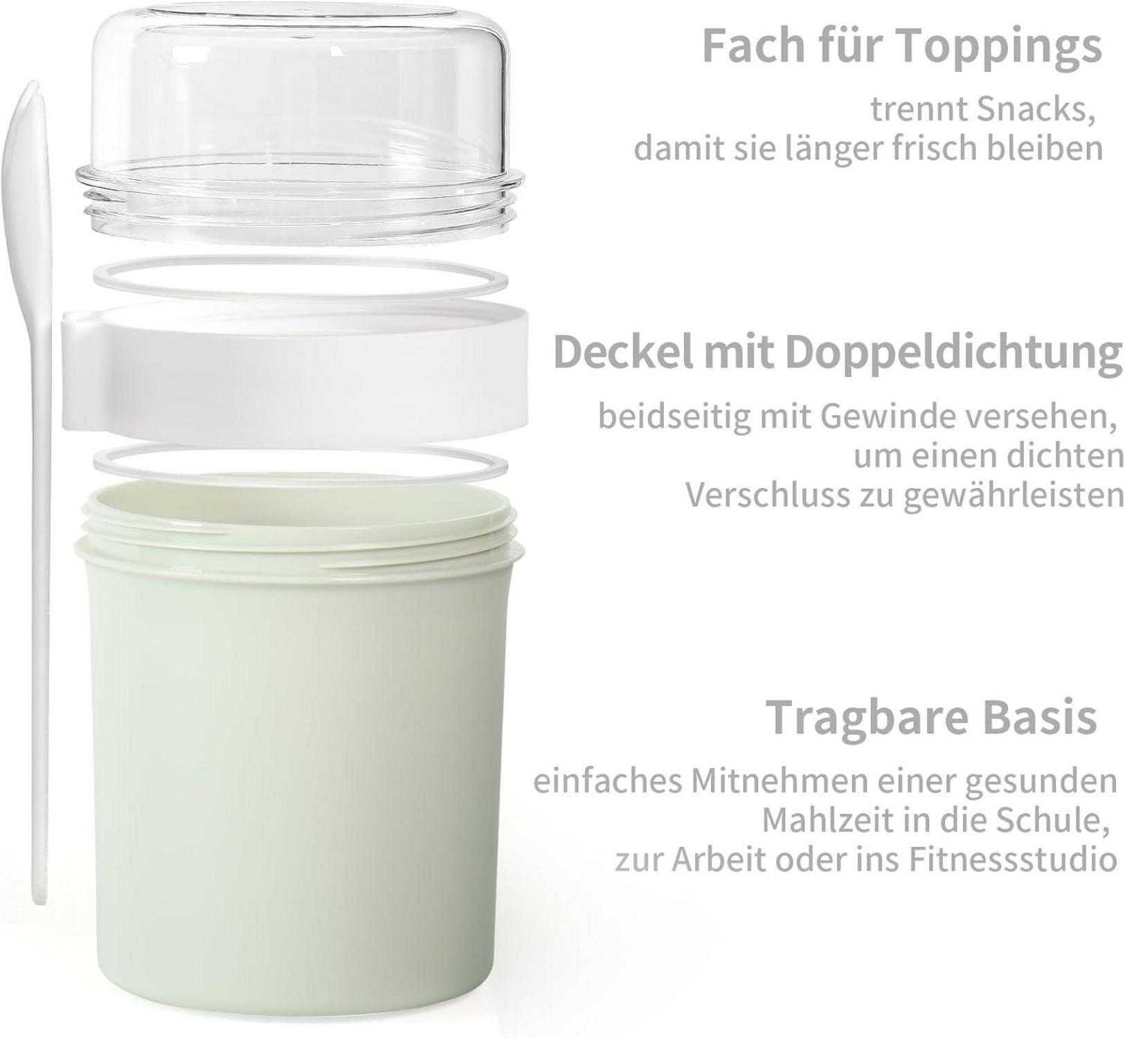 Müslibecher Joghurtbecher to Go 780ml auslaufsicher