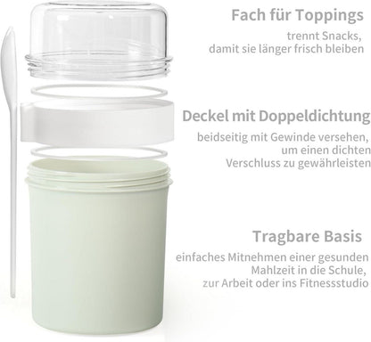 Müslibecher Joghurtbecher to Go 780ml auslaufsicher