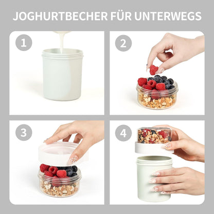 Müslibecher Joghurtbecher Müsli to Go Becher Lunchpot 780ML