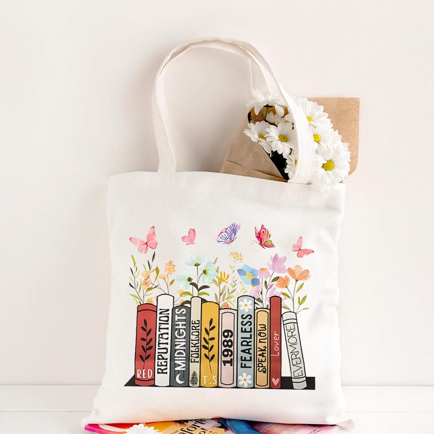 Stofftasche Bedruckt TS Canvas Tote Bag Aesthetic Album für Damen Fans