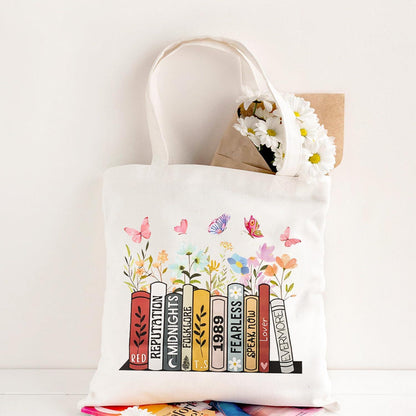Stofftasche Bedruckt TS Canvas Tote Bag Aesthetic Album für Damen Fans
