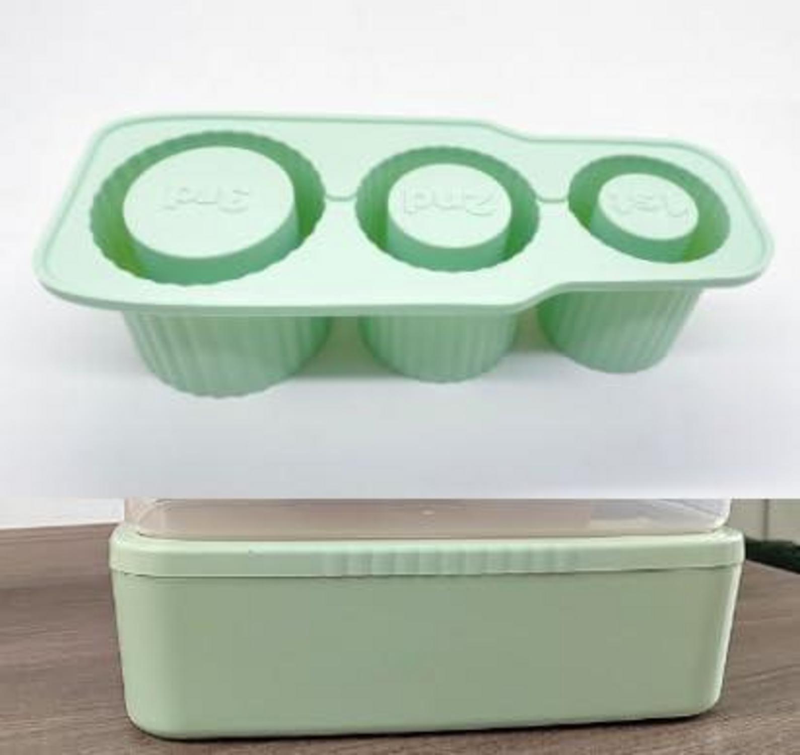 Eiswürfelform Silikon 3-Fach Lebensmittelqualität Box