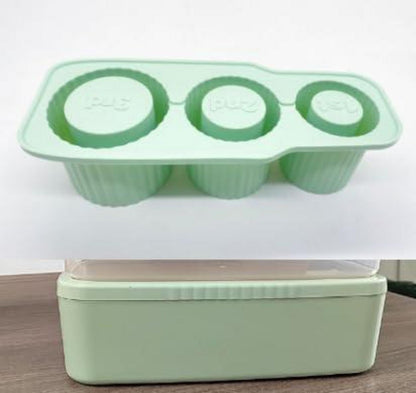 Eiswürfelform Silikon 3-Fach Lebensmittelqualität Box