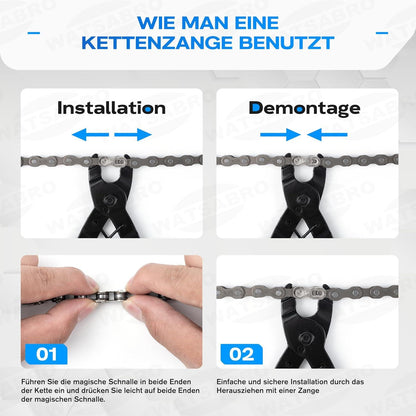 Fahrrad Kettennieter Set Nieten Zange Reparatur Werkzeug 6-12 Fach