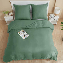 Bettwäsche-Set 155x220 cm Mikrofaser Salbei Grün mit