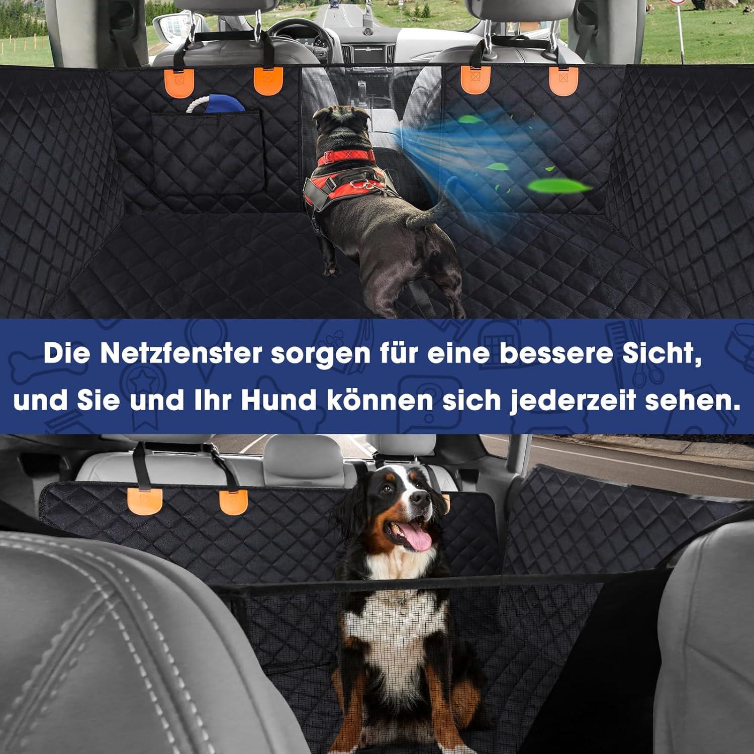 Hundedecke Auto Rückbank Oxford Stoff Hunde Autositz Wasserdicht Sichtfenster
