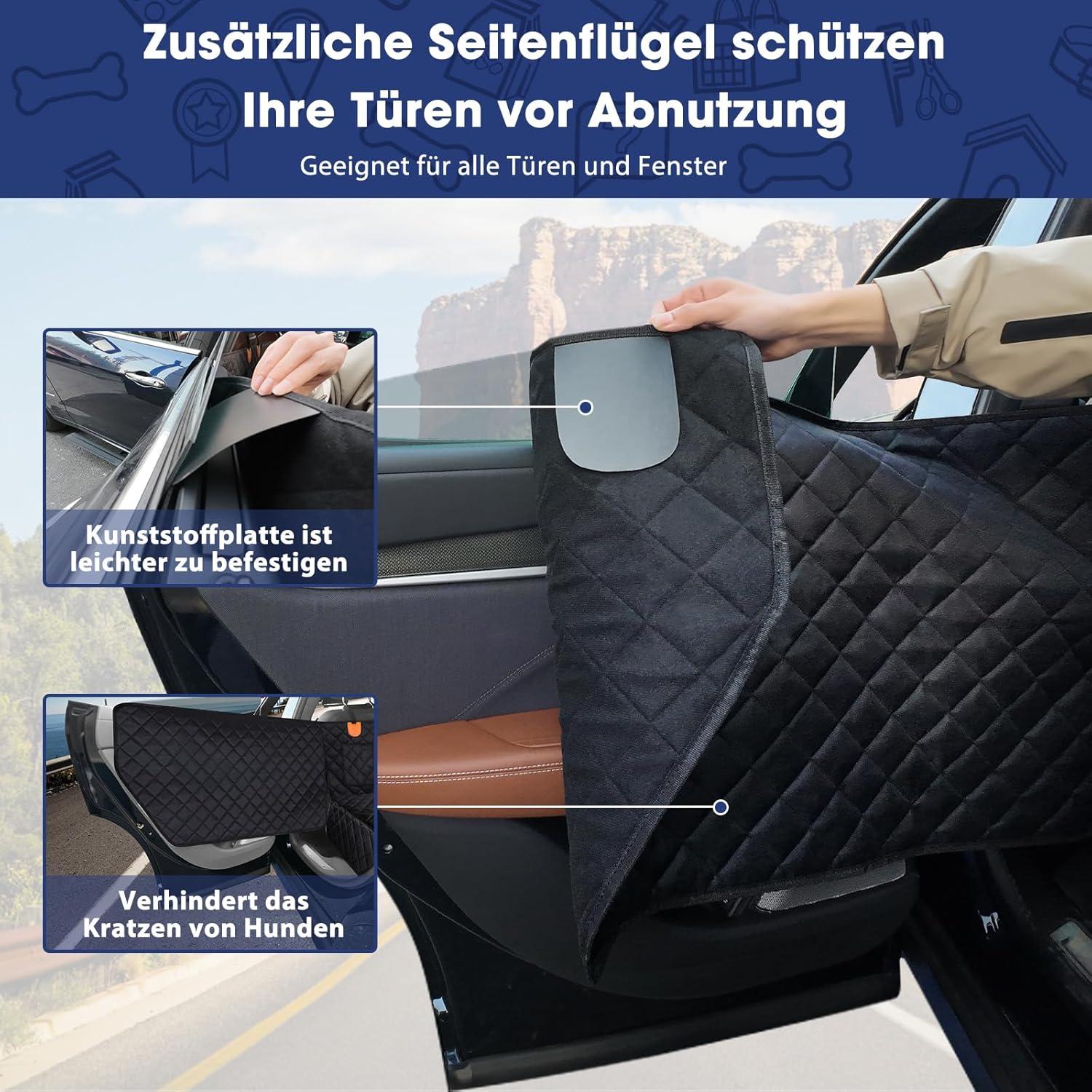 Hundedecke Auto Wasserdicht Kratzfeste Hundematte mit Seitenschutz