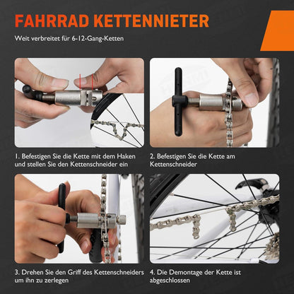 Fahrrad Kettennieter Set Multifunktion 7-12 Gang Reparaturwerkzeug