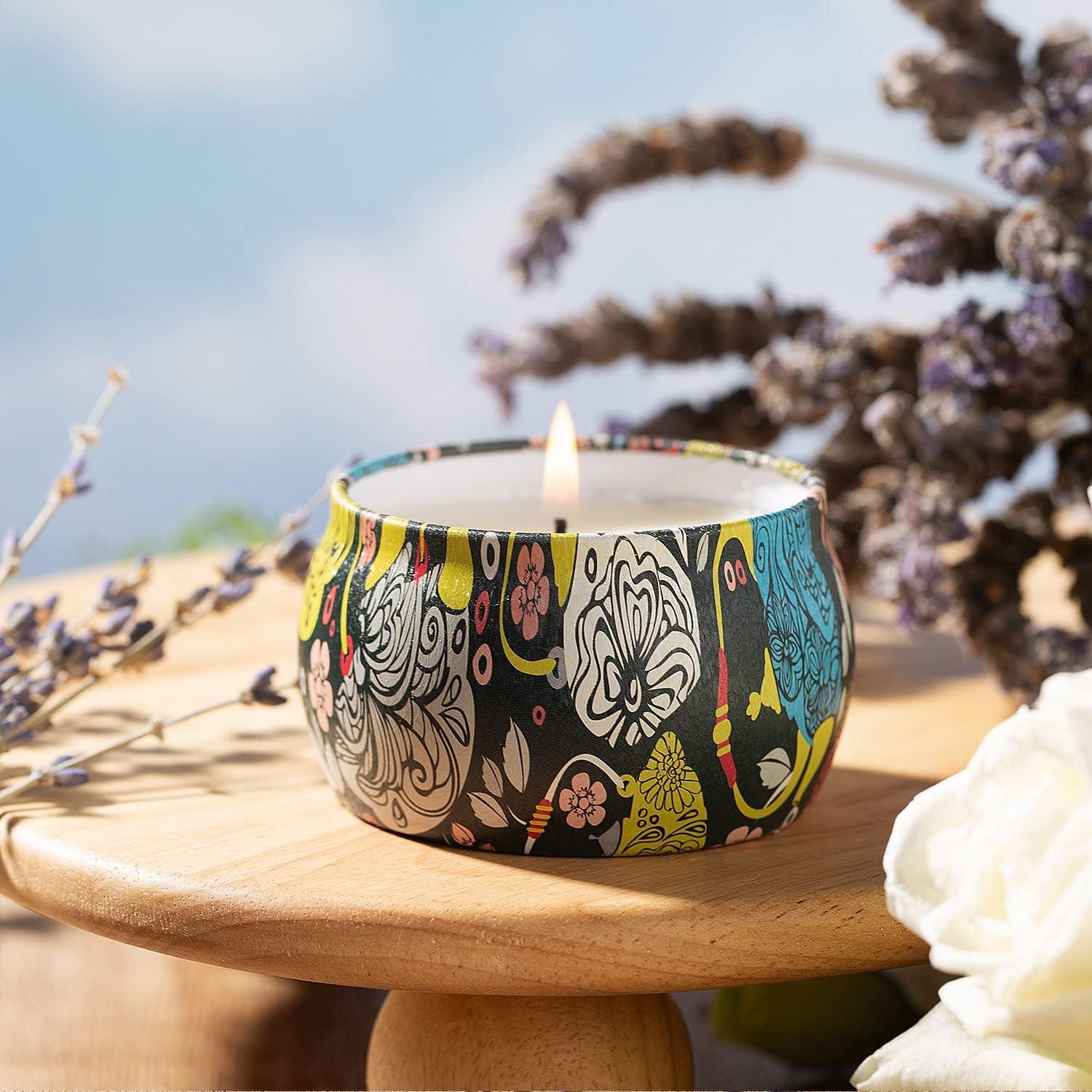 Duftkerzen Geschenkset Lavendel Aromatherapie 12er Pack 70g für Frauen