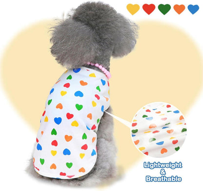 Hundepullover für Kleine Hunde Atmungsaktives Shirt XL Buntes Herz