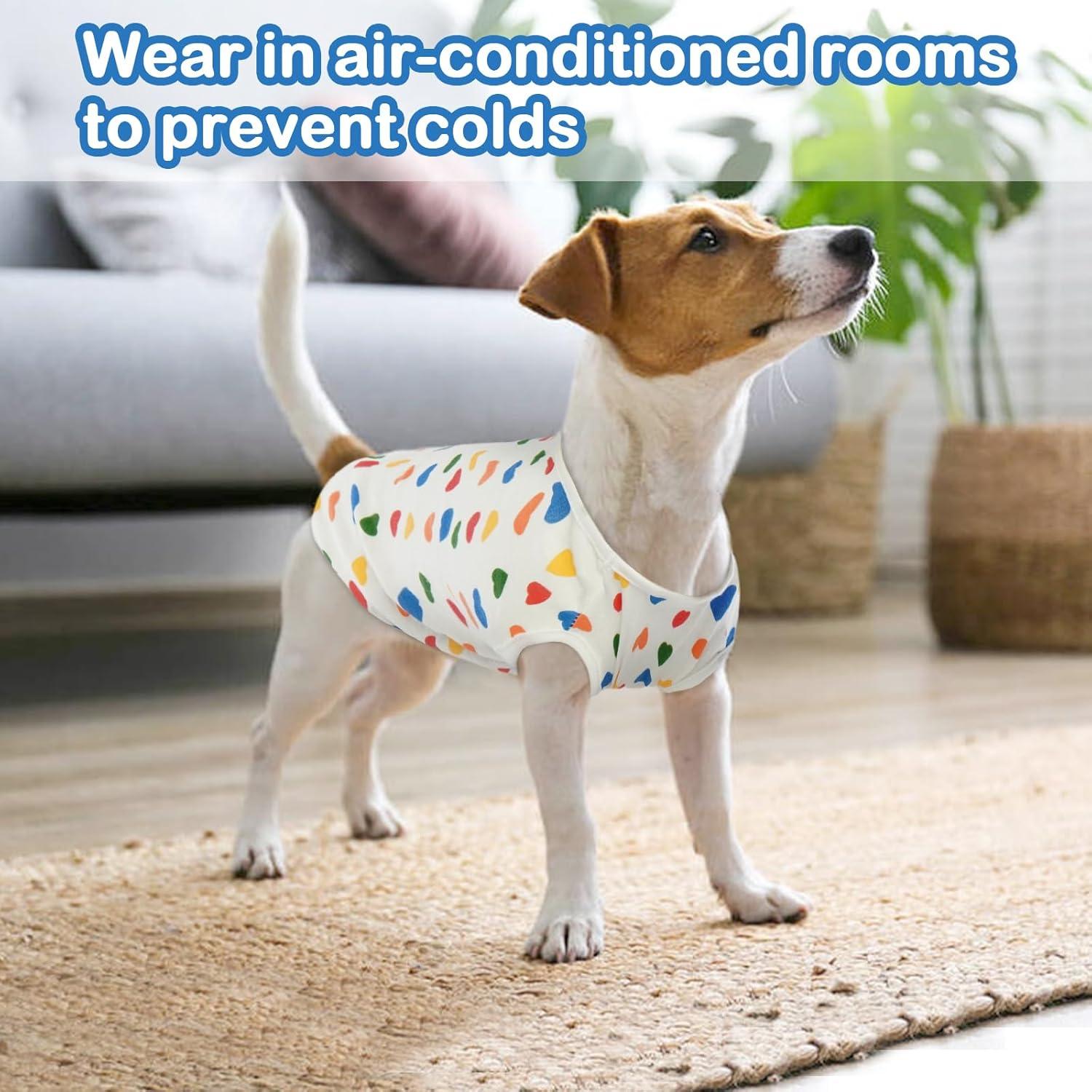 Hundepullover für Kleine Hunde Chihuahua Terrier XL Atmungsaktiv Buntes Herz