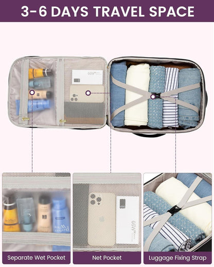 LOVEVOOK Reiserucksack Damen 40L Handgepäck Rucksack Wasserdicht 17 Zoll