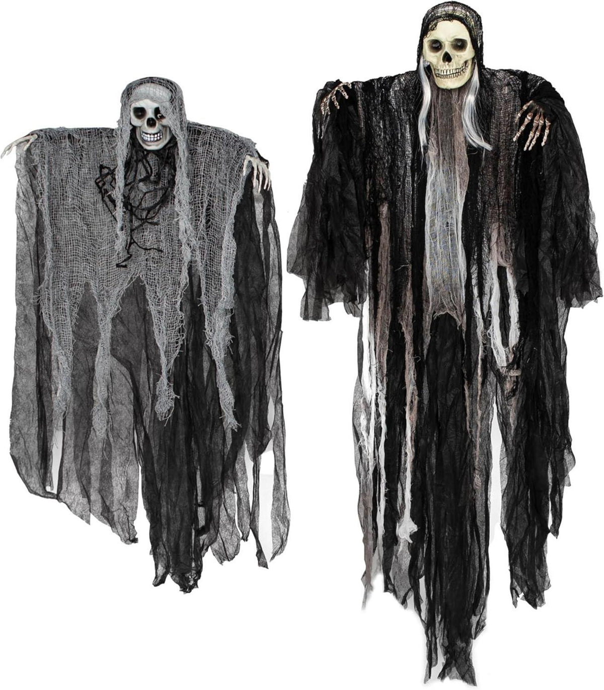 Halloween Sensenmann Dekoration Set 134 cm 80 cm - Hängende Geister