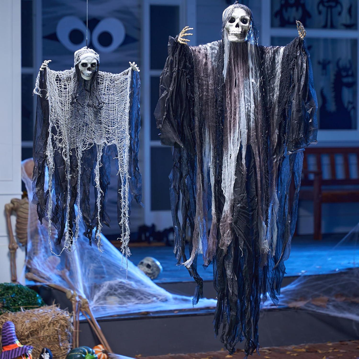 Halloween Sensenmann Dekoration 2 Stück 134cm 80cm Hängegeister