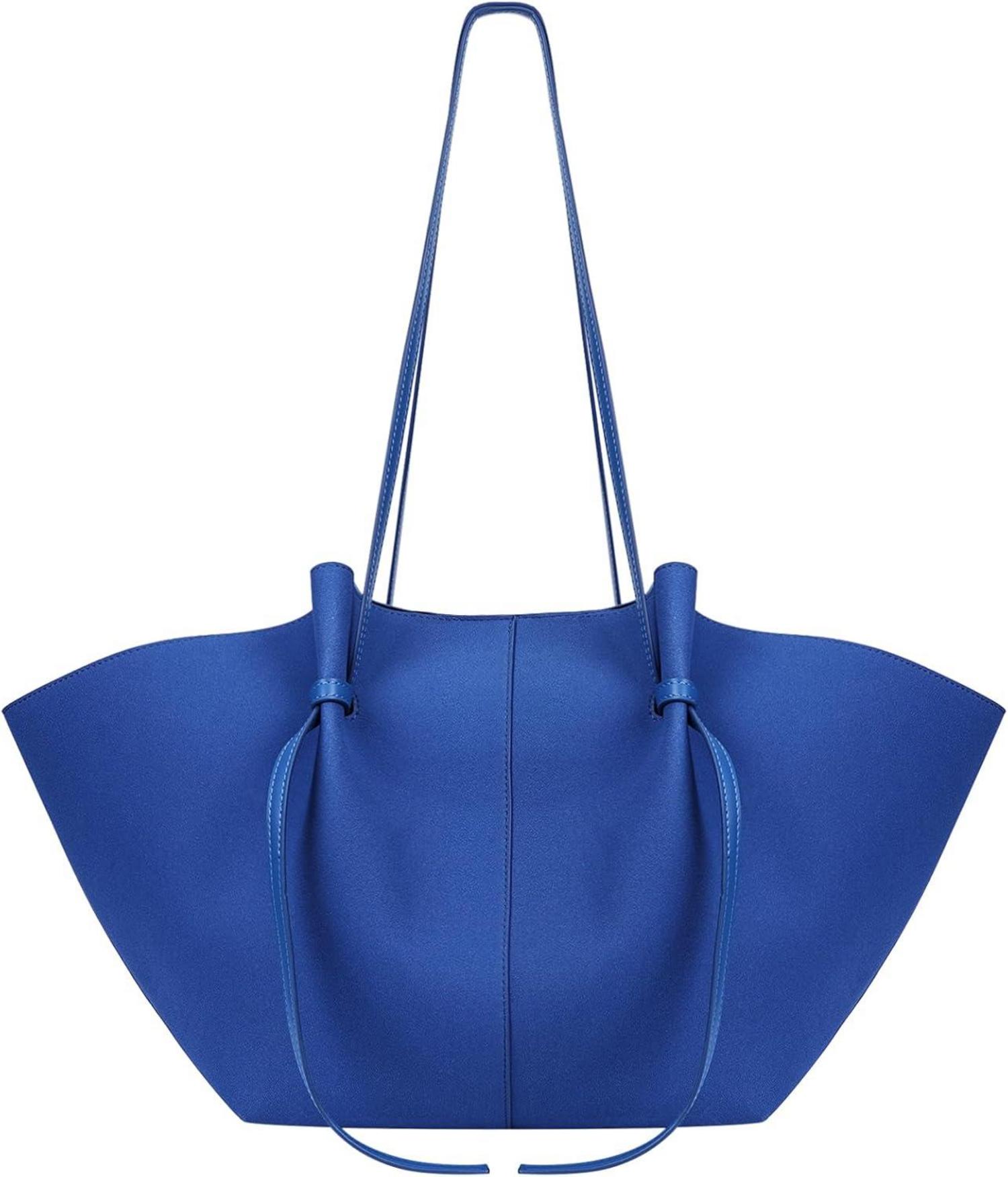 Große Damen Handtasche in Schwarz aus Kunstleder mit verstellbarem
