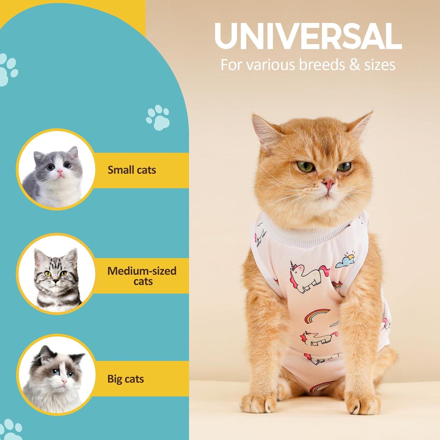 Katzenbody Recovery Modal Kastration Entwöhnung Leckschutz Suit -M