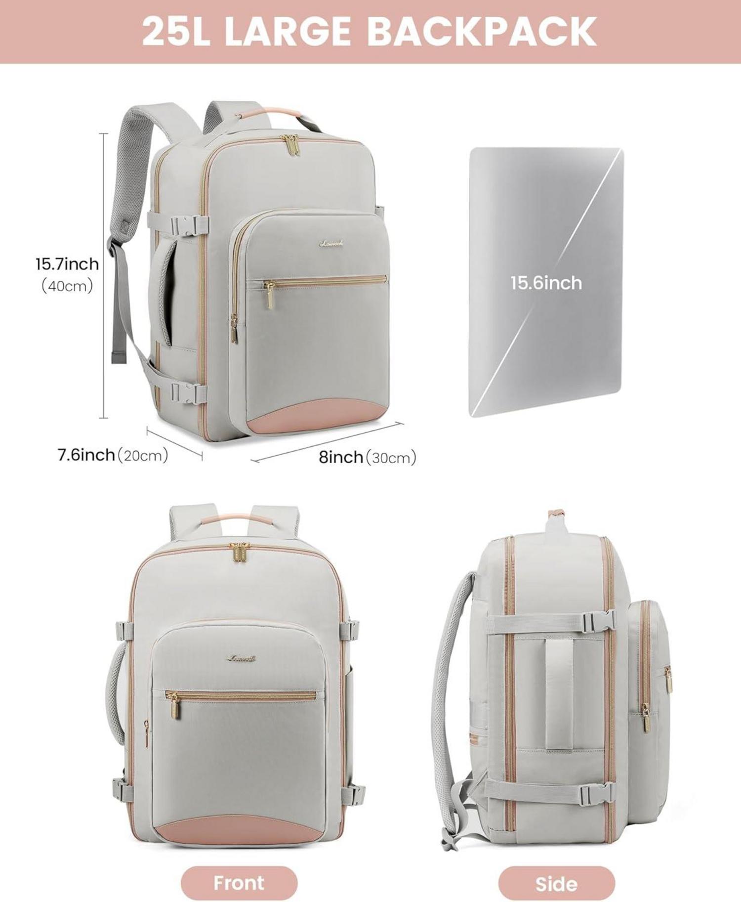 Handgepäck Rucksack 40L Damen Reiserucksack 17 Zoll Laptop