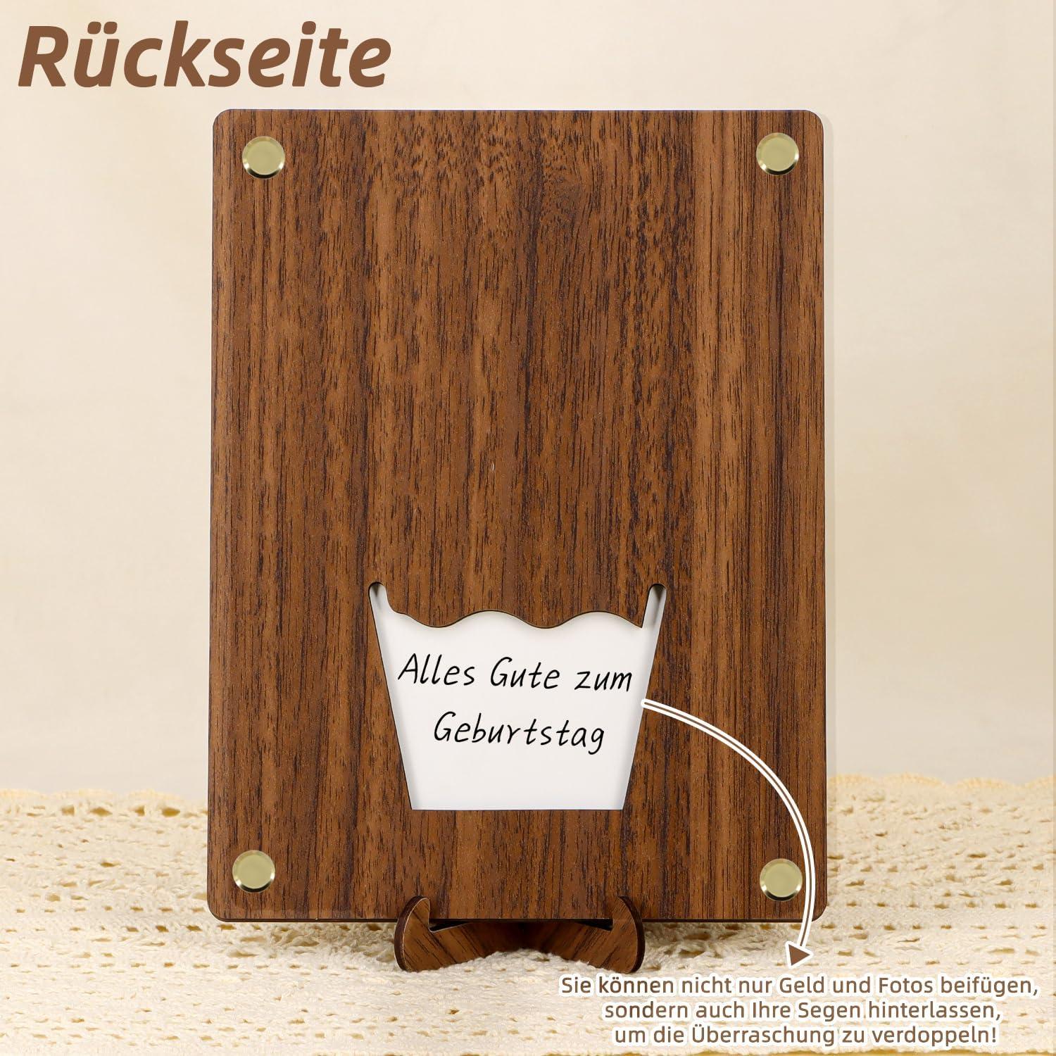 Witzige Geldgeschenke zum 50. Geburtstag aus Holz