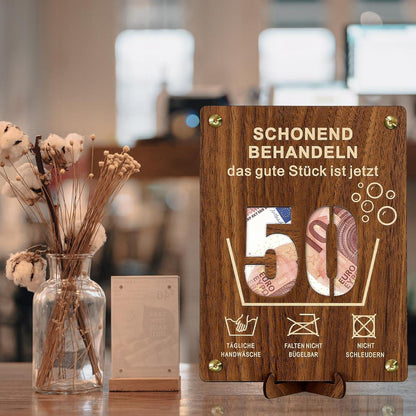 Geburtstag Geldgeschenke Holz 50. Geschenkverpackung DIY
