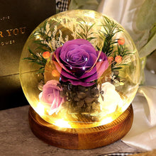 Ewige Rose im Glas mit Licht, Infinity Rosen Geschenk für Frauen, LED