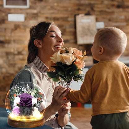 Ewige Rose Glas Licht Infinity Rosen Geschenk Muttertag Valentinstag