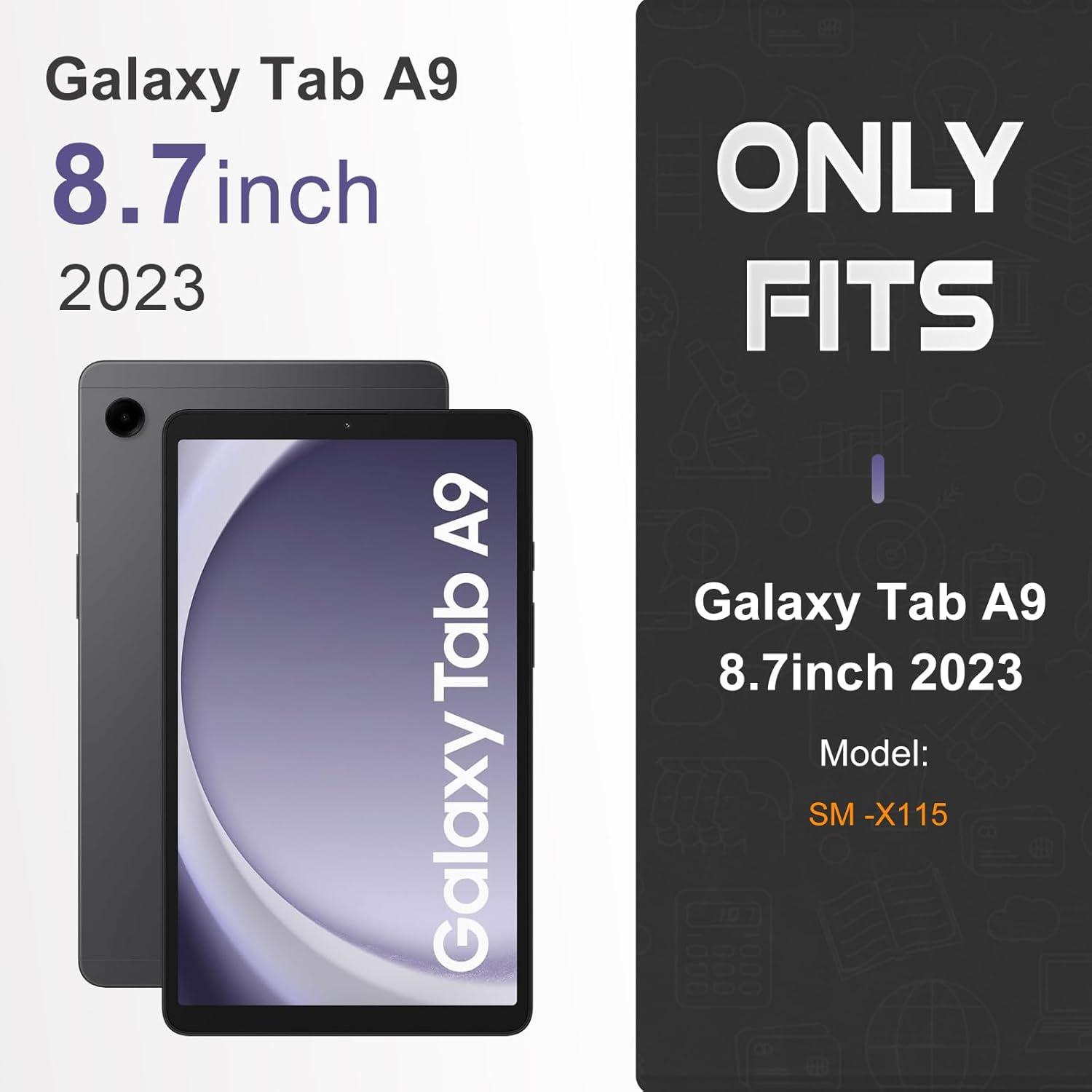 Hülle für Samsung Galaxy Tab A9 2023 8,7 Zoll PU-Leder