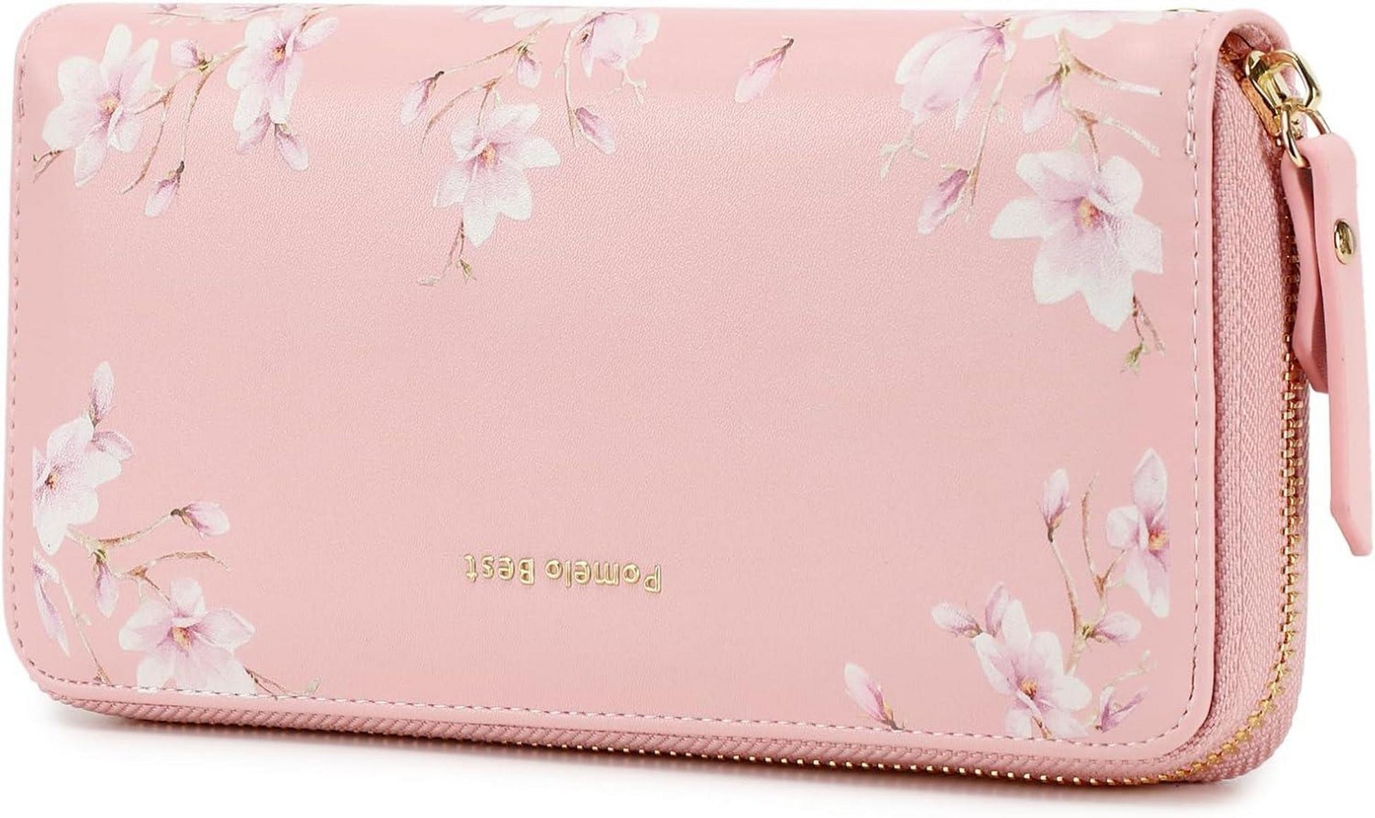Damen Geldbörse groß Langformat RFID Blumen Reißverschluss