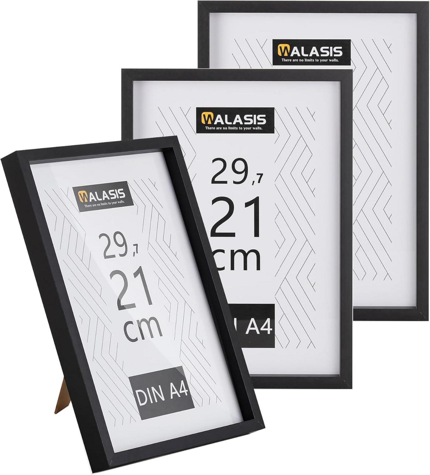 Moderne Bilderrahmen Set 3er DIN A4 Fotorahmen Holzrahmen 21x29,7cm