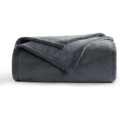 Kuscheldecke Flauschig Dunkelgrau 150x200 cm XL Warme Sofa Decke