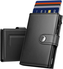 Slim Wallet Herren RFID Geldbörse Kartenetui Münzfach Magnetisch