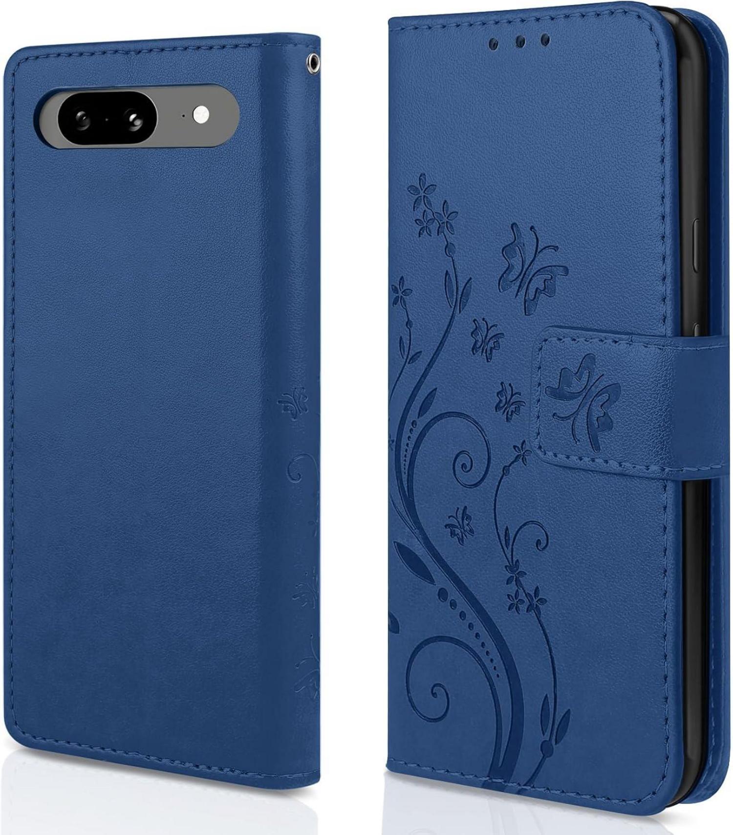 AROYI Google Pixel 8A 5G Leder Flip Wallet Hülle Blau